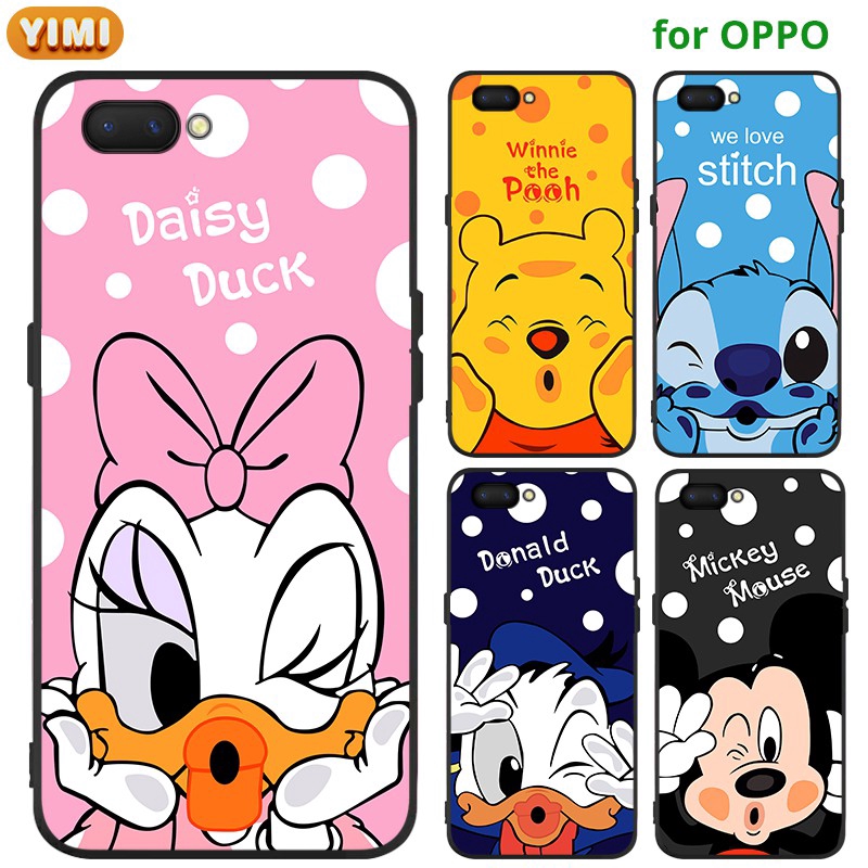 Ốp điện thoại mềm mặt nhám hình Mickey cho OPPO A12 A12e A31 2020 A3s A5S A7 F1S F3 A77 F5 F7 F9 F11 Pro