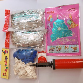 SET TRANG TRÍ SINH NHẬT SP-0005 (Tặng kèm băng dính + bơm tay) + (BÓNG BAY SINH NHẬT) + (TRANG TRÍ SINH NHẬT GIÁ RẺ)