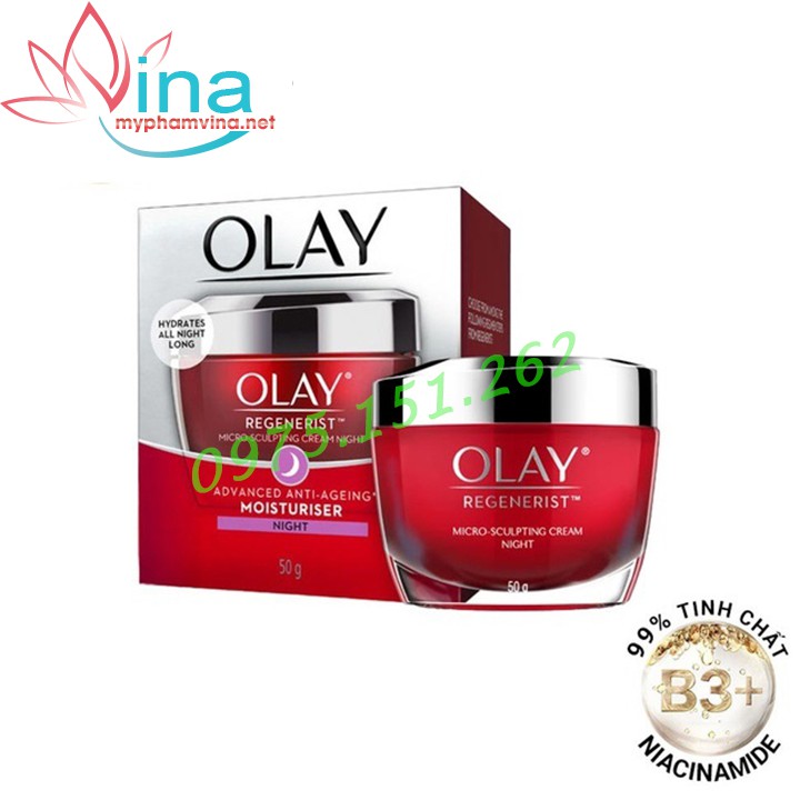 KEM DƯỠNG DA CHỐNG LÃO HÓA BAN ĐÊM OLAY REGENERIST MICRO-SCULPTING CREAM (50G)