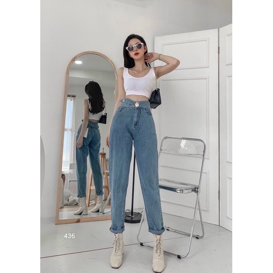 QUẦN JEAN BAGGY NỮ CẠP KIỂU SIÊU CAO MS 168 [CLIP THẬT] [FREESHIP] hàng loại 1, VẢI DÀY