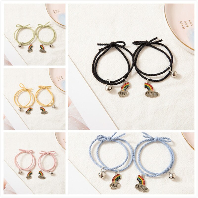 Set 2 vòng đeo tay tình bạn thiết kế cầu vồng