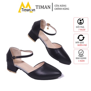 Giày sandal nữ quai mảnh 3cm TIMAN TD14 êm chân thoải mái tôn dáng bảo hành 1 năm