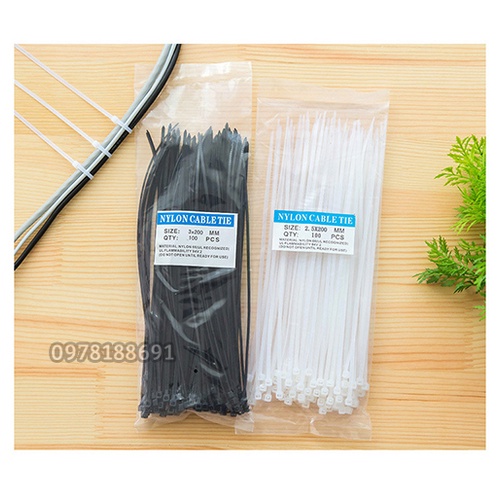 Túi 100 Dây Thít, Dây Rút, Lạt Nhựa Các Cỡ