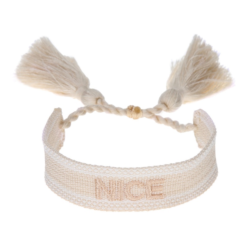 ✿ Vòng Tay Dây Bện Phối Tua Rua Phong Cách Bohemian