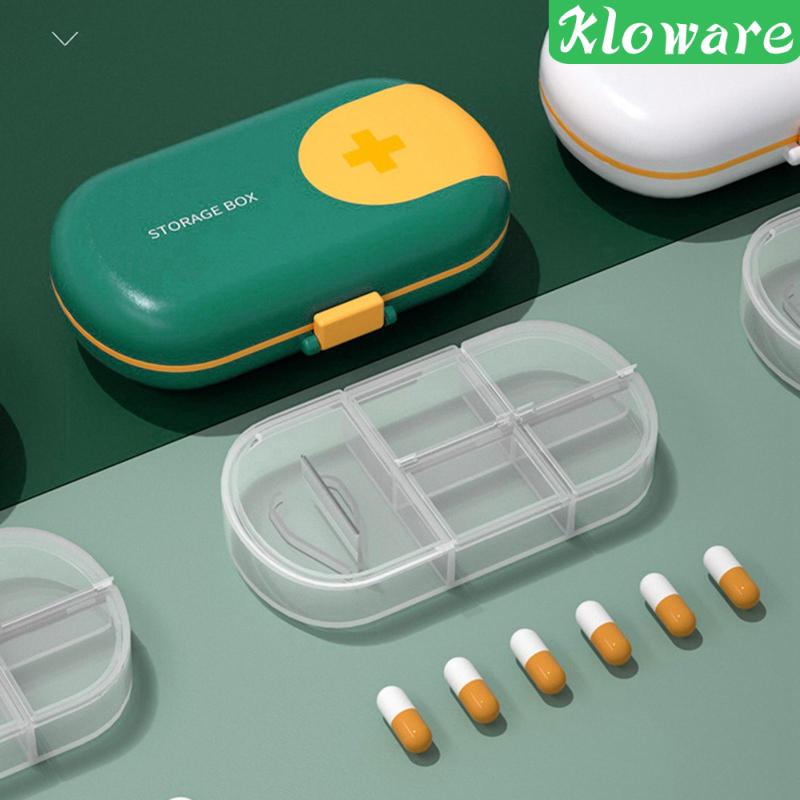 Hộp Đựng Thuốc Di Động Kèm Dao Cắt Tiện Dụng Mang Theo Du Lịch