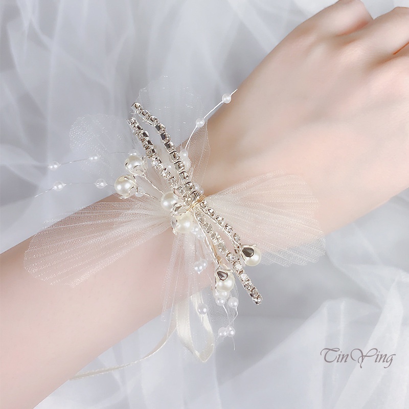 GETNOIVAS Băng Đô Cài Tóc Đính Hoa Ngọc Trai Dễ Thương Cho Bé Gái