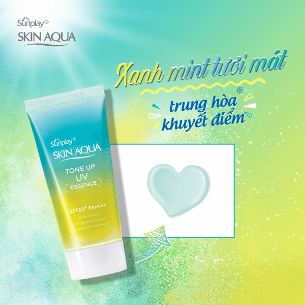 Kem chống nắng Skin Aqua XANH Tone Up UV SPF50+/PA++++ 80g