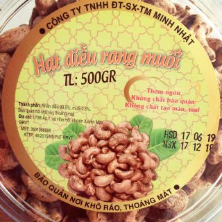 Hạt điều rang muối chuẩn hàng xuất khẩu