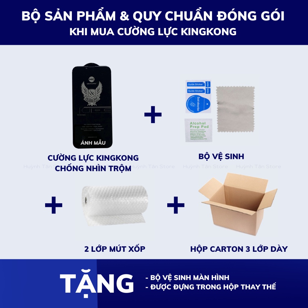 Kính cường lực kingkong iphone 14 pro max ip 14 pro 14 plus full màn hình wk design phụ kiện điện thoại huỳnh tân store