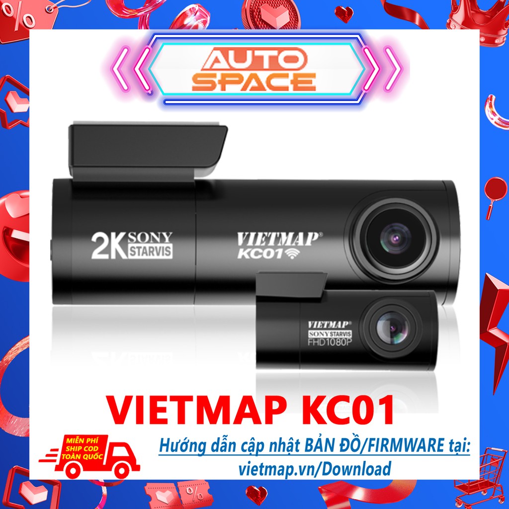 VietMap KC01 Camera hành trình trước sau Version 1.0 Ko CBGT