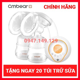 Máy hút sữa điện đôi CM Bear tặng 20 túi trữ sữa