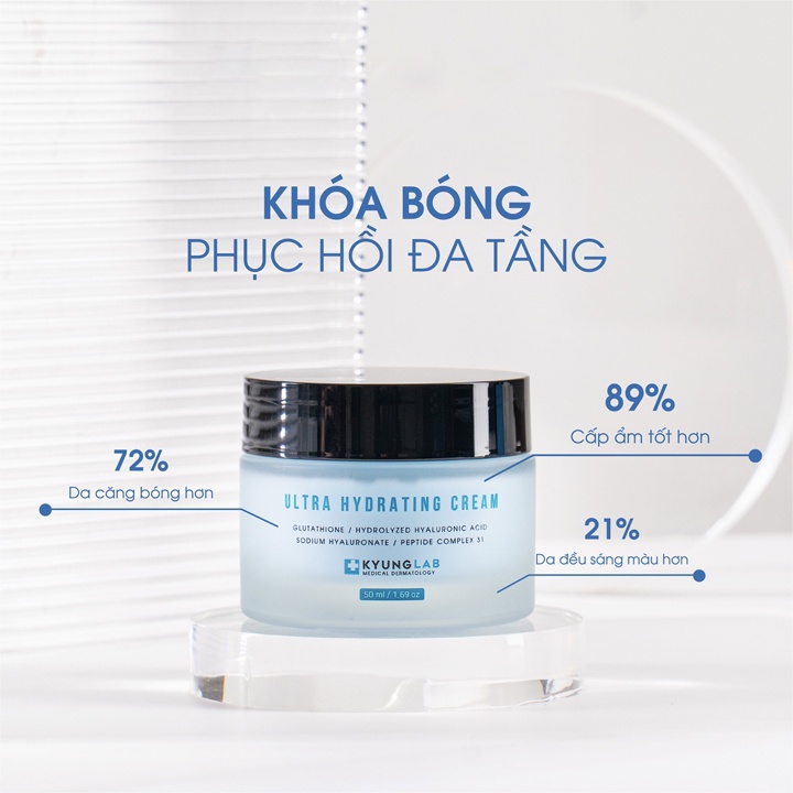 Kem dưỡng ẩm Ultra Hydrating Cream Kyung Lab 50ml Hàn Quốc Mit Beauty phục hồi dưỡng trắng da