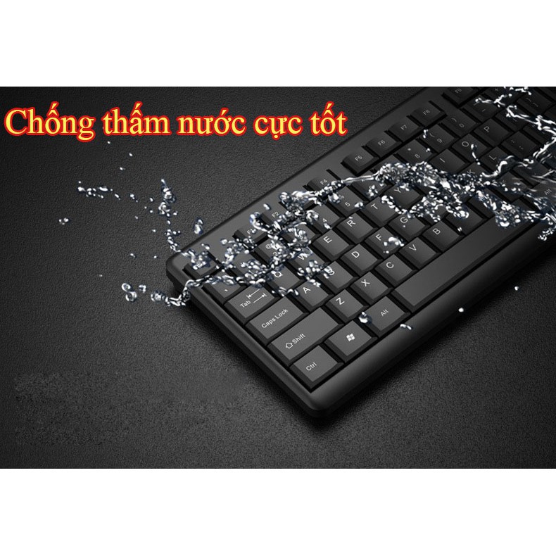 Bộ Bàn Phím Giả Cơ Gaming Kèm Chuột Chơi Game FD1600 Không Dây Siêu Mỏng Dùng Cho Máy Tính Để Bàn PC Laptop