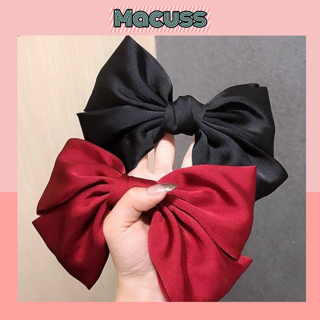 [MẪU MỚI] Kẹp tóc nơ lụa bản to phong cách hàn quốc