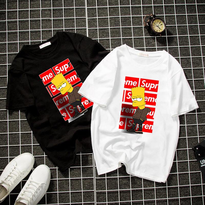 Áo thun unisex hypebeast style supre form rộng vải dày mịn 2019T967
