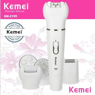 Máy Rửa Mặt Cạo Lông Chà Gót Chân Kemei KM-2199
