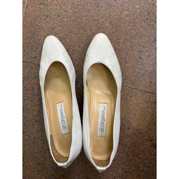 Giày gót vuông elegance paris auth pass