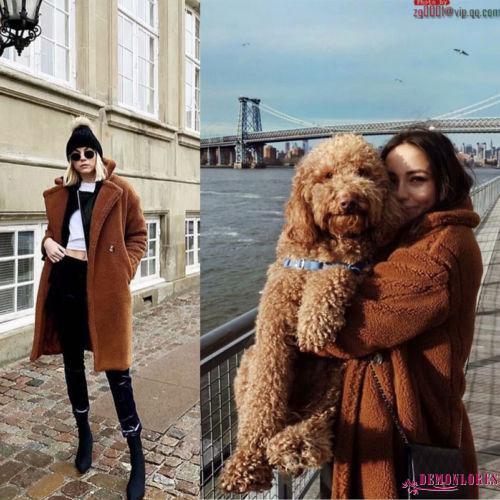 Áo khoác giữ ấm chất cashmere dài tay