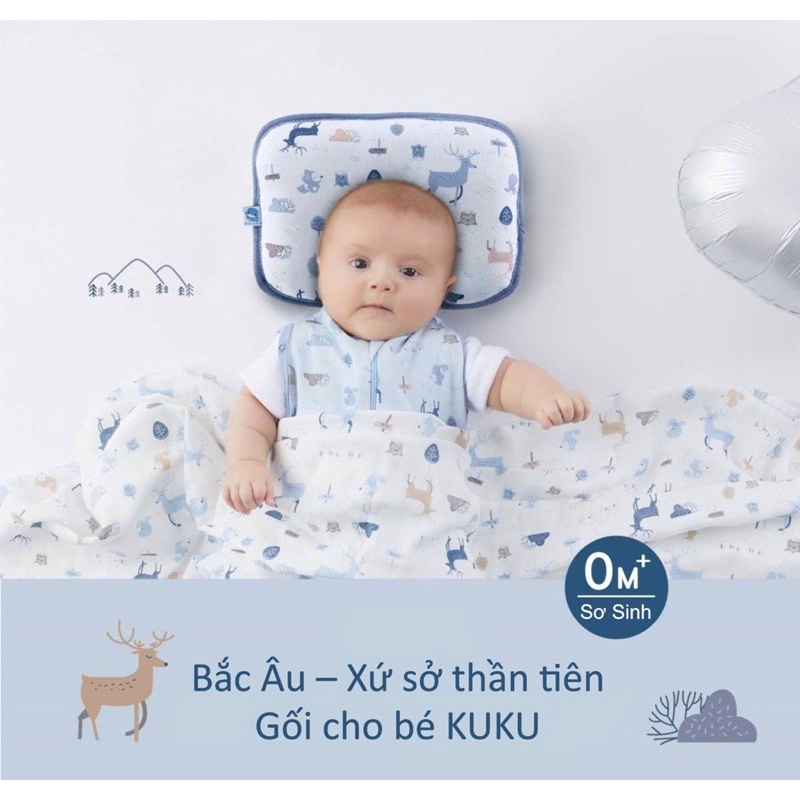 Gối cho bé KUKU KU2091 size 26x19cm