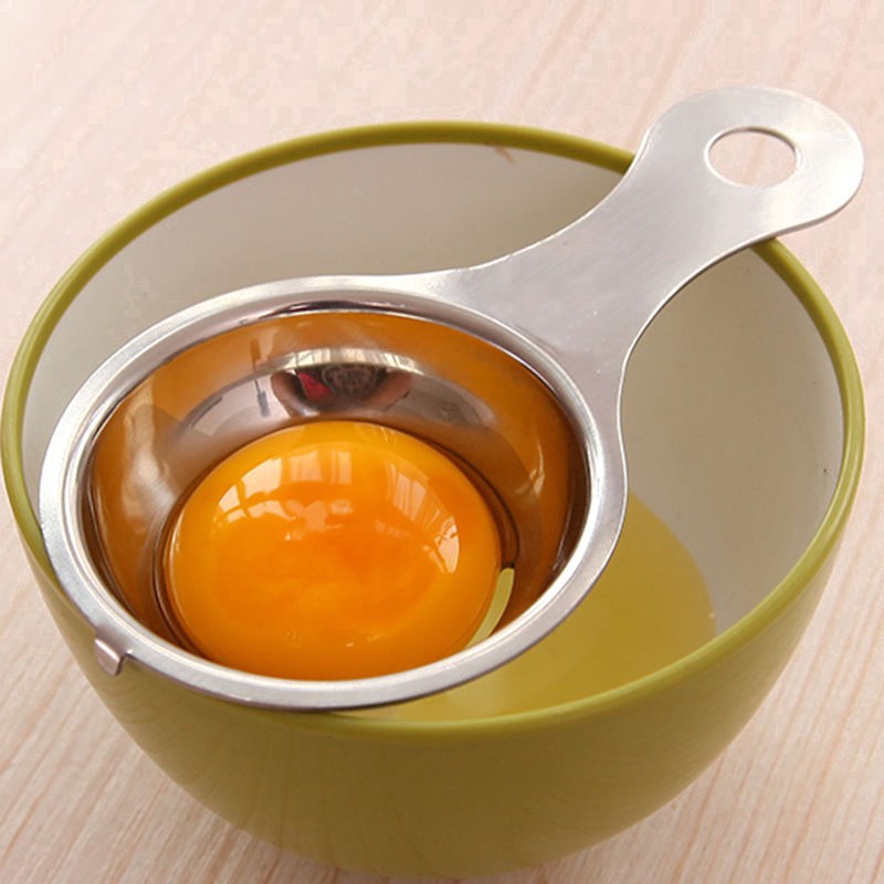 Giá đỡ luộc trứng/Dụng cụ cắt đầu trứng/Muỗng tách lòng trứng Ossayi bằng thép không gỉ tiện dụng