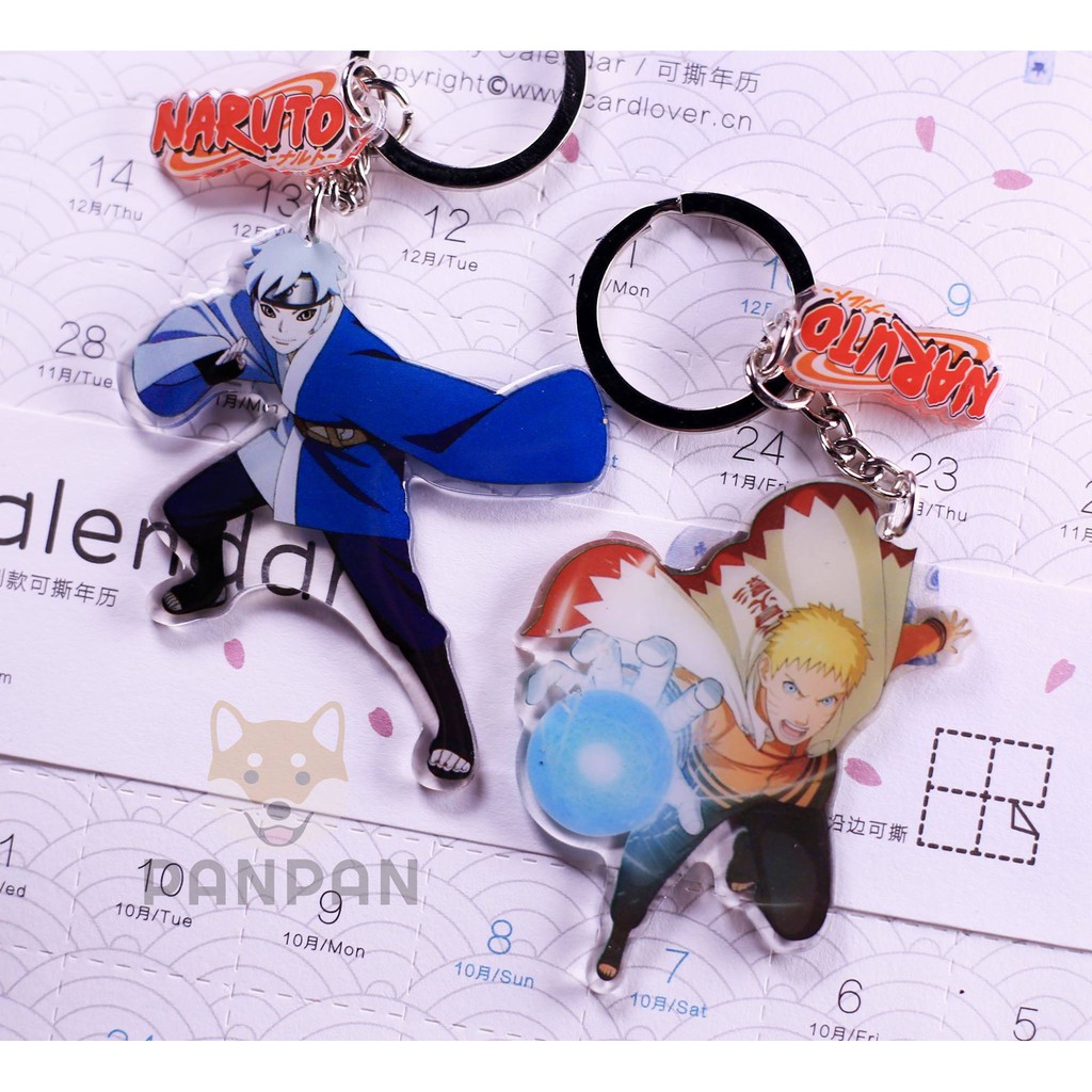 Móc khoá anime mica acrylic Naruto và Boruto