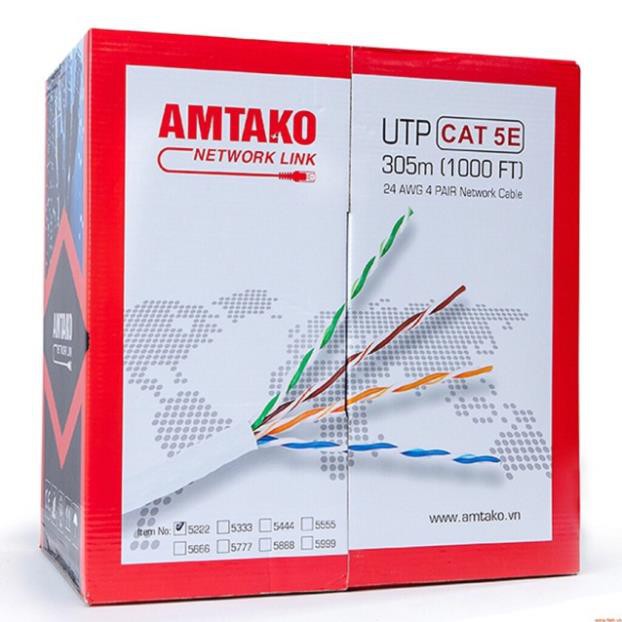 Dây cáp mạng CATE AMTAKO bấm sẵn 2 đầu từ 1 - 100m