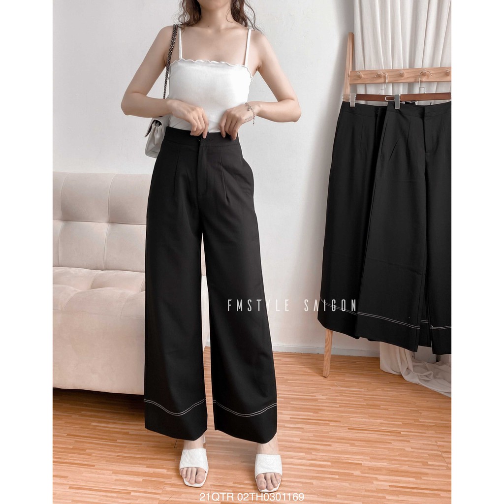 Quần tây ống suông trơn 09101 thời trang nữ Fmstyle Saigon 21QTR06TH0101