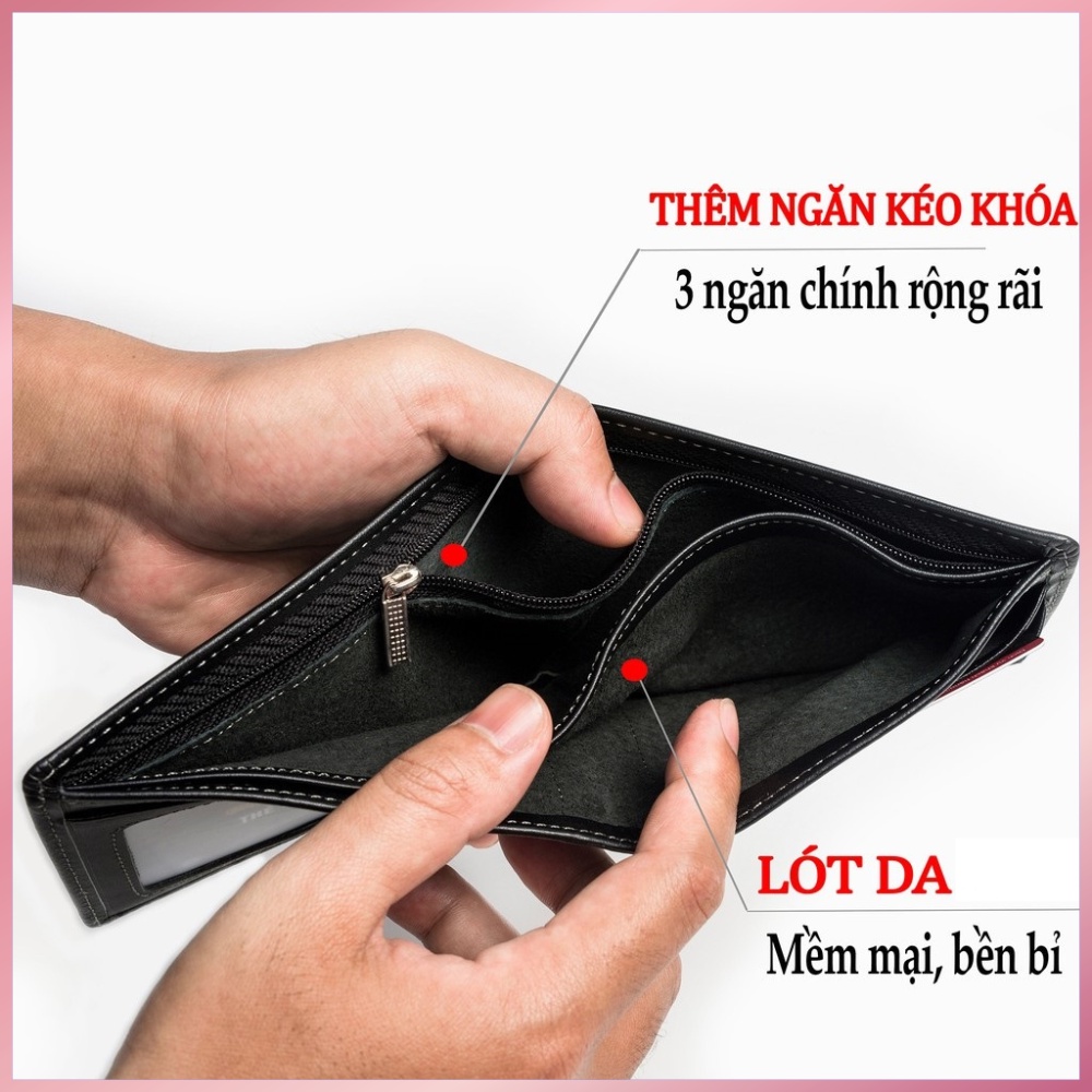 Ví Nam Da Cao Cấp Bỏ Túi Gọn Nhẹ, Bóp Nam Bền Đẹp - TRONBO -  Henry_official
