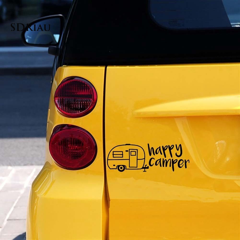 Decal dán trang trí " Happy Camping " cho xe hơi / xe tải