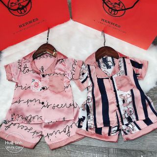 Pijama lụa bé gái