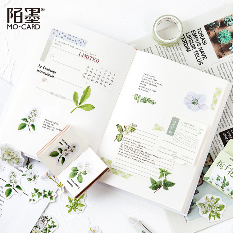 Hộp 46 Miếng Dán Trang Trí Hình Hoa Lá Xinh Xắn