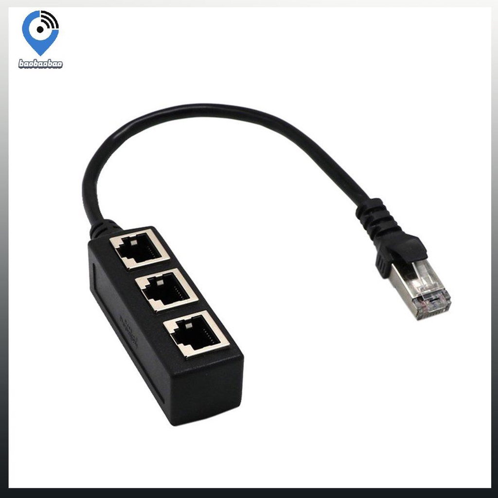 Đầu Chia Cổng Mạng Lan Rj45 1 Male Sang 2 / 3 Female