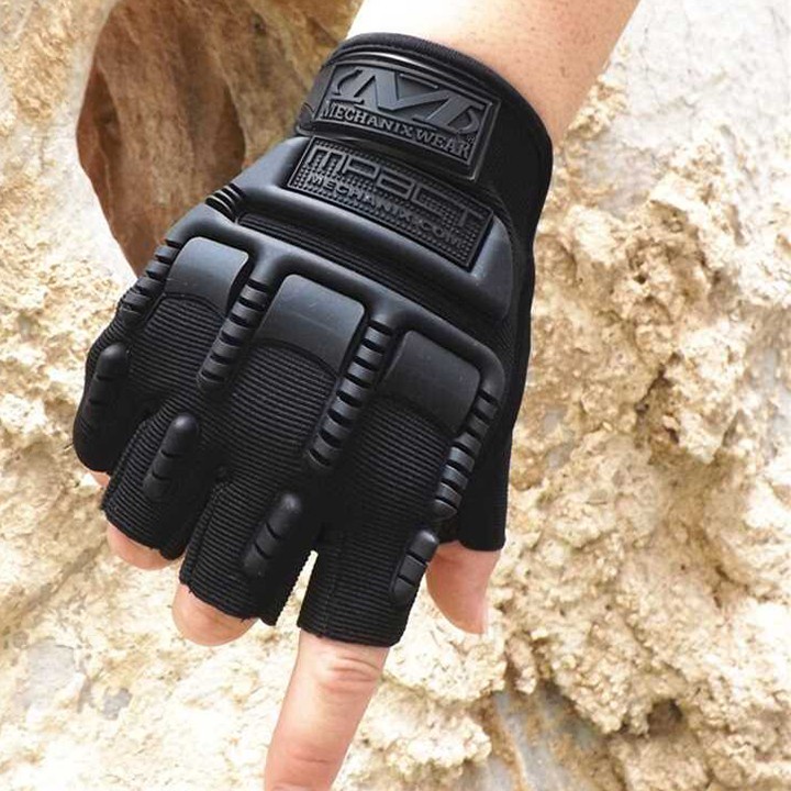 Găng tay nam ,bao tay nam cụt ngón lái xe du lịch phượt Mechanix Mipact