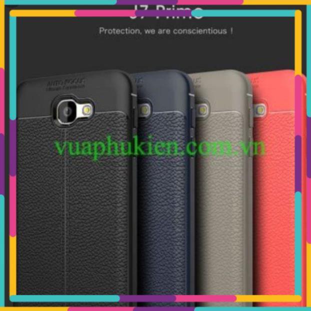 Ốp lưng galaxy j7 prime silicon giả da,chống sốc auto Focus