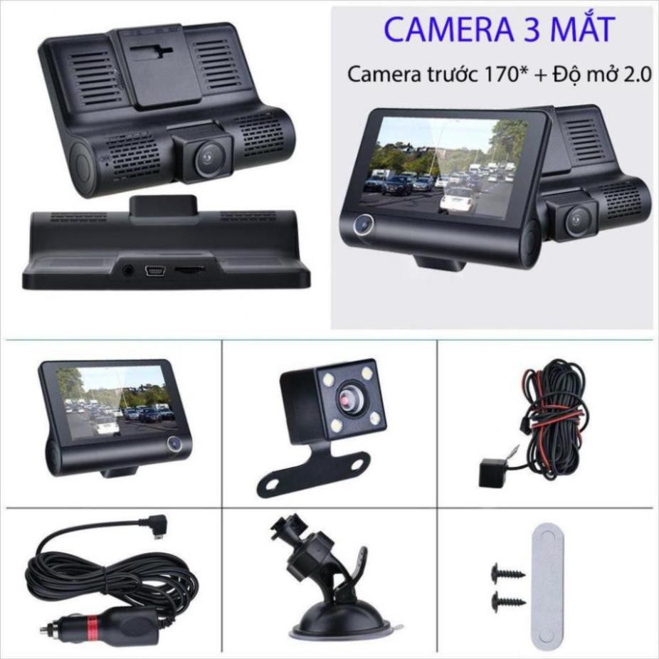 Camera hành trình ô tô 3 mắt X005 4 inch fullHD 1080p , camera sau chống nước - BM31 - BẢO HÀNH 6 THÁNG | WebRaoVat - webraovat.net.vn