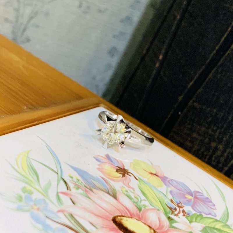 N37. Nhẫn đính đ.á sang trọng thanh lịch| Độc lạ | Vintage Necklace|| Si Nhật | Japan | 2HAND | trang sức nhật bản