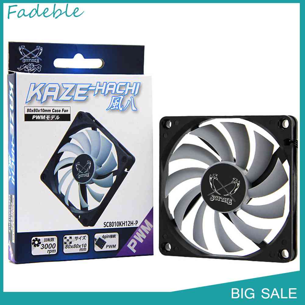 Quạt Tản Nhiệt Kh12H-P 8cm 4 Pin 3000RPM Chuyên Dụng Cho Máy Tính