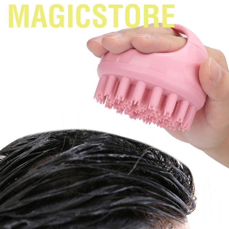 Magicstore Round Shape Handheld Head Scalp Massage Brush Hair Shampoo Washing with Handle