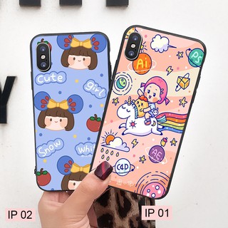 [ Ốp iphone ] Ốp lưng điện thoại Iphone in hình Cute Girl IP01 / IP02 Đủ mã 5/5s/6/6s/6plus/6s plus/7/8/7plus/8plus/x/xs