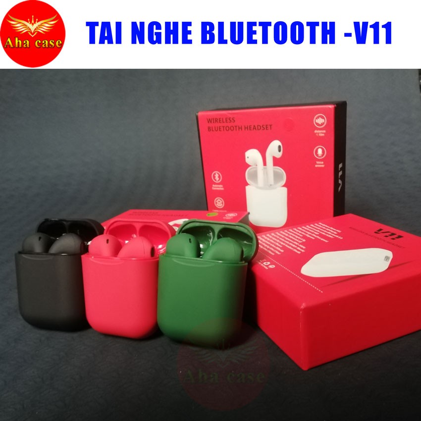 [ Freeship] Tai nghe Bluetooth V11 TWS Stereo 5.0 - Định vị đổi tên Tai nghe không dây, chống ồn, giá rẻ cực chất