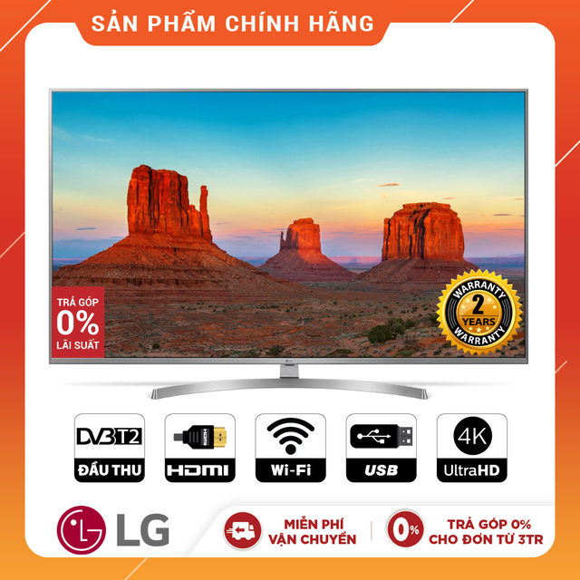 Smart Tivi LG 49 inch 4K UHD 49UK7500PTA - Chính Hãng Phân Phối (Có Magic Remote)
