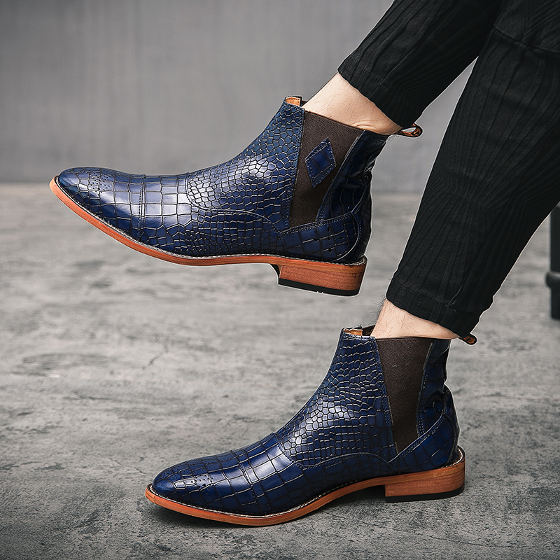 Giày Boot Nam Giả Da Cá Sấu Thời Trang | BigBuy360 - bigbuy360.vn