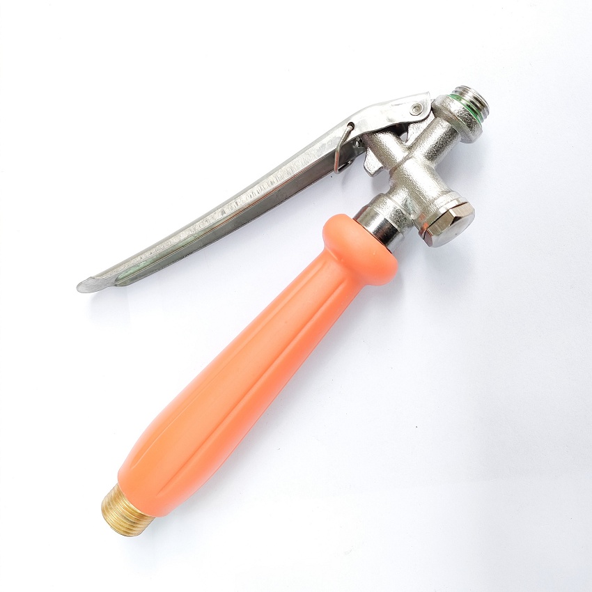Tay bóp tưới cây, phun thuốc Inox Đài Loan màu cam