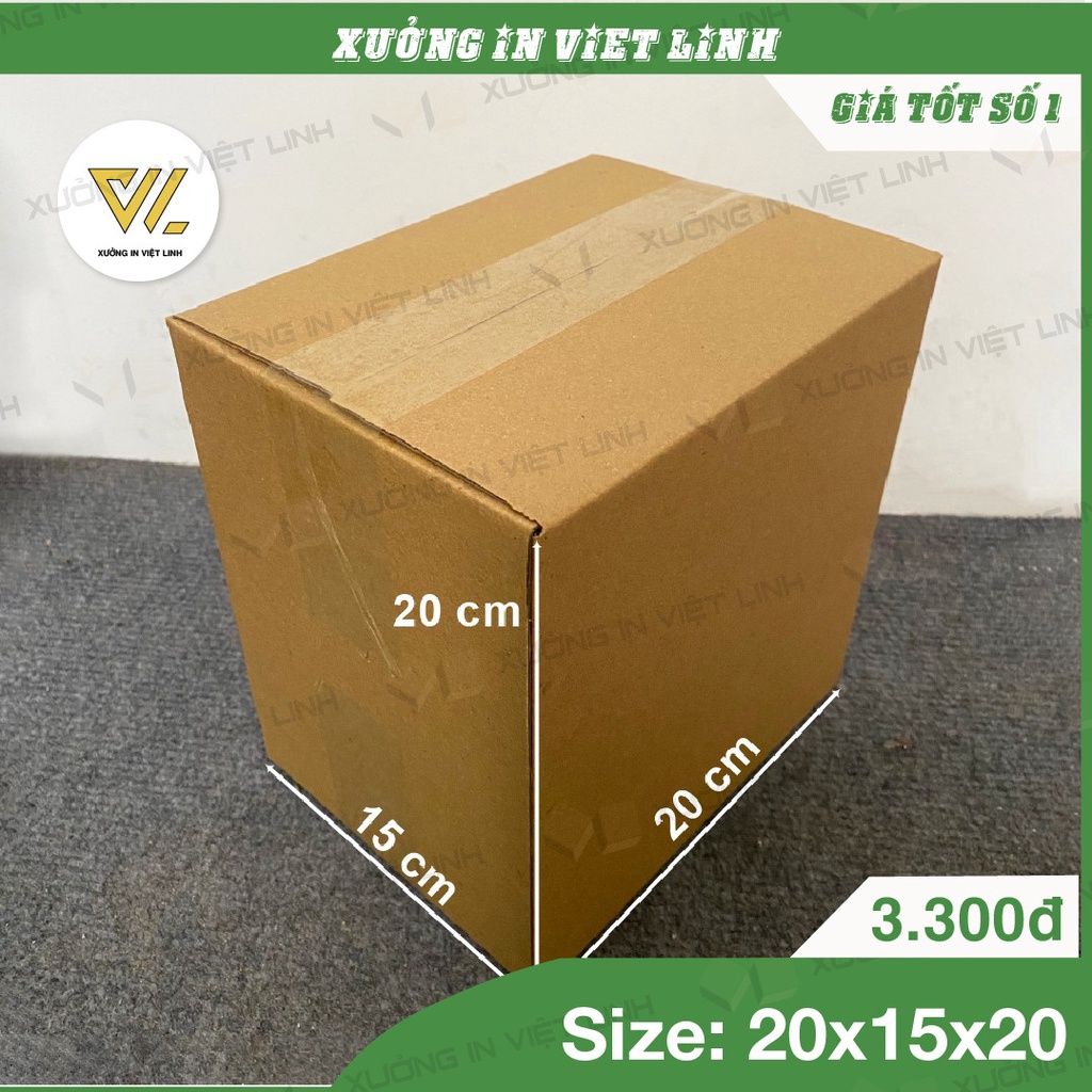 [Giá gốc] COMBO 50 Hộp - 20x15x20 cm Thùng Carton Đóng Hàng