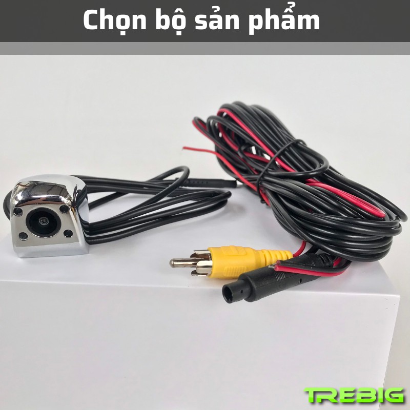 Camera lùi Ccd mạ chrome sang trọng, trang bị 4 đèn hồng ngoại hỗ trợ quay đêm, hình ảnh sắc nét. Đồ chơi ô tô Trebig.