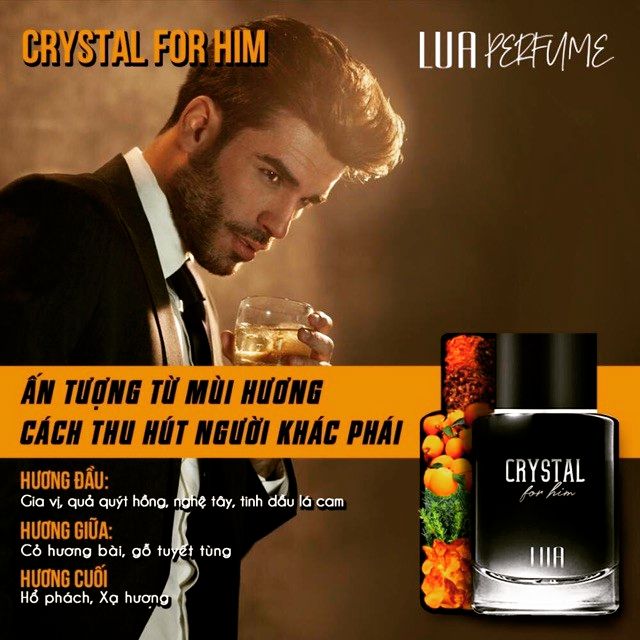 [Chính Hãng] Nước hoa nam Lua CRYSTAL FOR HIM 60ml