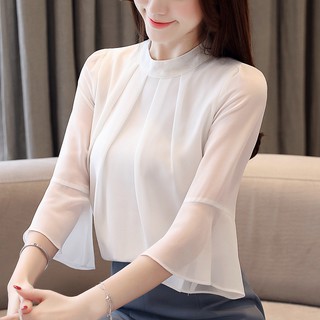 Áo voan tay lỡ phong cách Hàn Quốc thanh lịch dành cho nữ