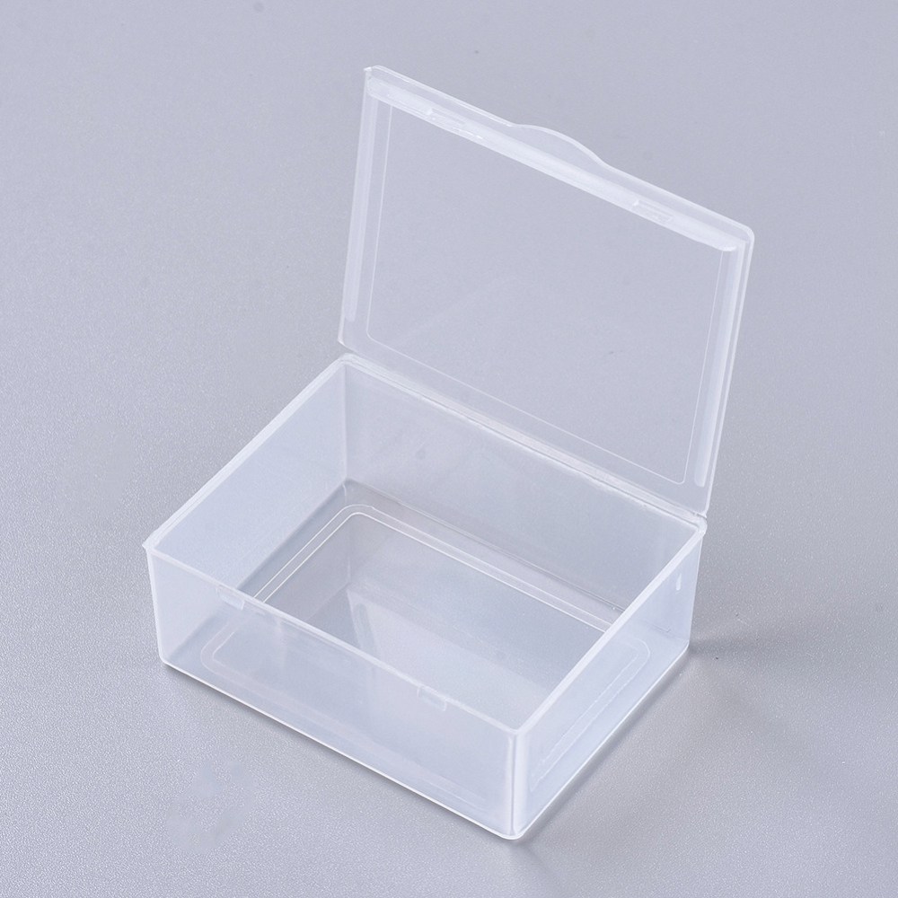 Set 1-5 Hộp Nhựa Trong Suốt Hình Chữ Nhật 5.7x4.5x2.25cm Đường Kính Trong: 5.42x4.08cm Dùng Làm Đồ Trang Sức