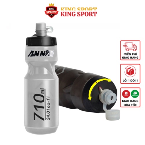 Bình Nước Thể Thao Bikeboy Treo Xe Đạp Bình Đựng Nước Siêu Nhẹ 4 Màu Cá Tính 710ml