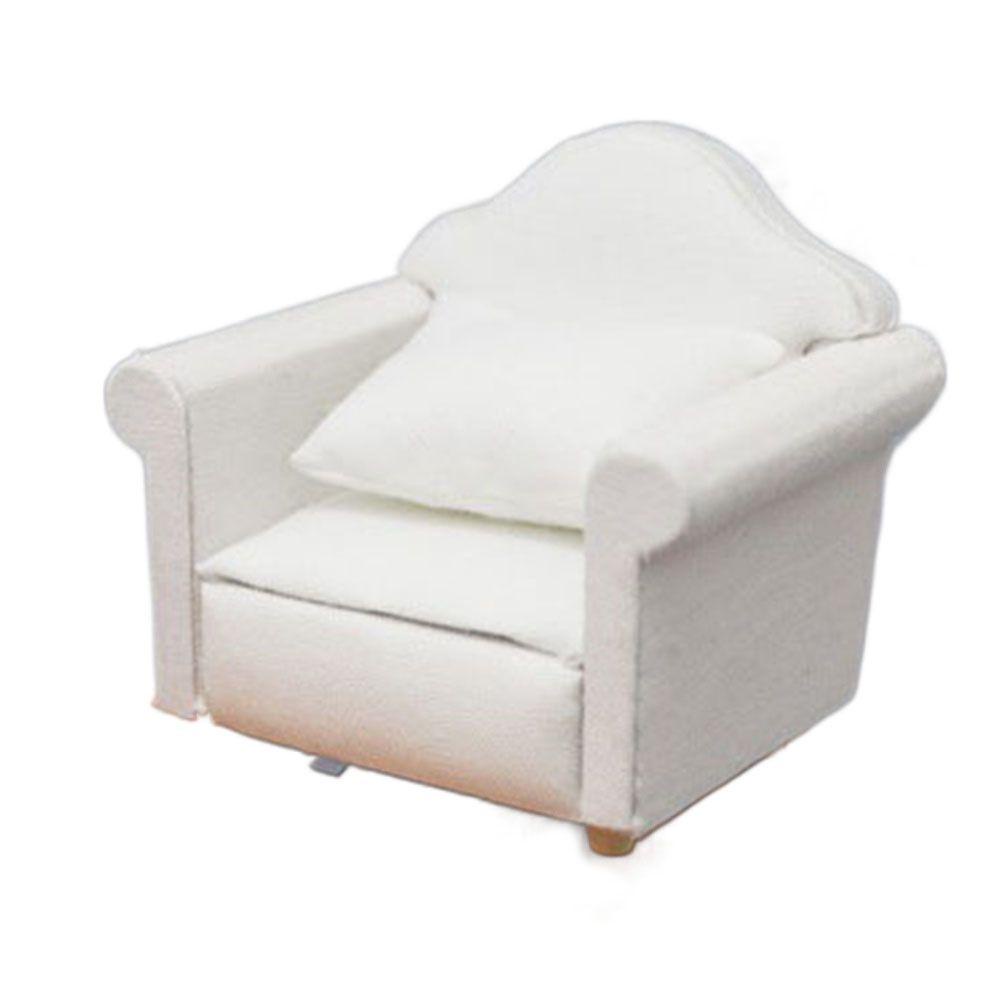 Mô Hình Ghế Sofa Gỗ Mini Tỉ Lệ 1: 12 Dùng Để Trang Trí Nhà Búp Bê